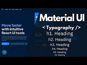 Typography (h1-h6) - Learn Material UI Components in React