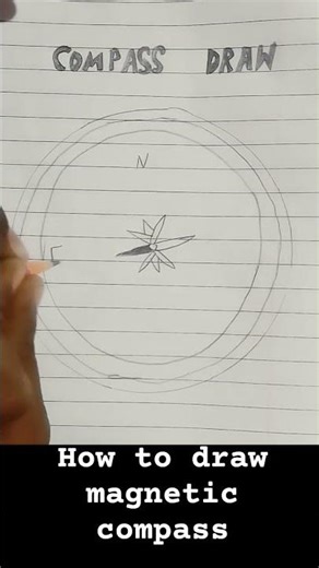 magnetic compass drawing