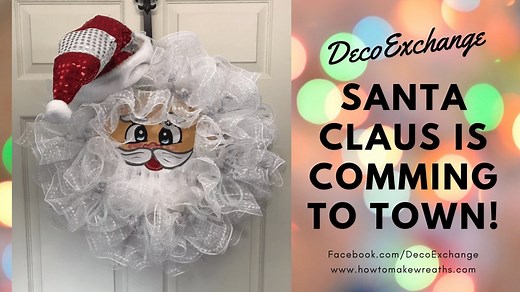 62K views · 1.1K reactions | Watch this sped up tutorial on making a santa face wreath. For the longer, more detailed version you can see it at https://howtomakewreaths.com/santa-face-wreath-30-minute-project/ | DecoExchange | Facebook