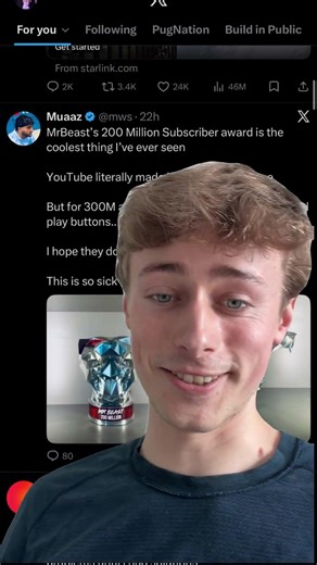 MrBeast custom YouTube Play Button