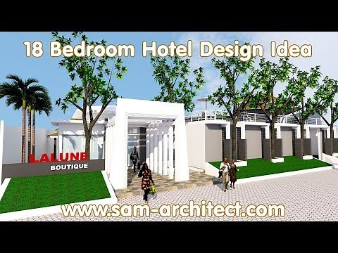 SketchUp Boutique Hotel Design Idea with 18 Rooms Samphoas 02