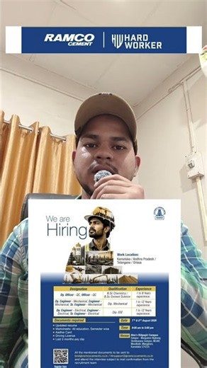 RAMCO Cements Hiring 2026 | Walk-In Interview | #job #jobvacancy #jobsearch