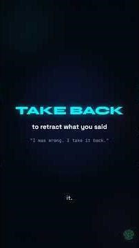 1 verb. 5 completely different meanings. (TAKE)