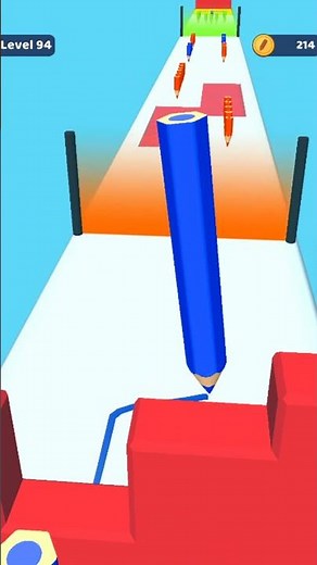 COLOR PENCIL RUN Fail to Win Rewind Trick! #shorts 28 #colorpencil #colorpencilrun #drawinggame