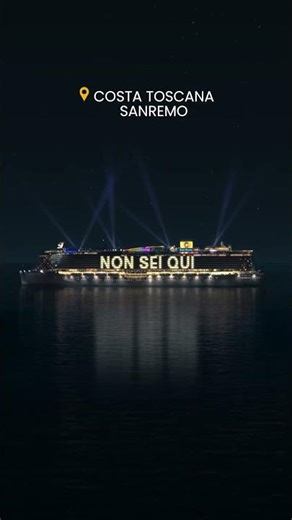 Non è che non si sente.​ È che non ci sei.​ Lo spettacolo è sempre a bordo. #CostaToscana #Sanremo