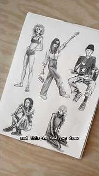 How I sketch people / a simple system to help you draw in different positions! 🖌️