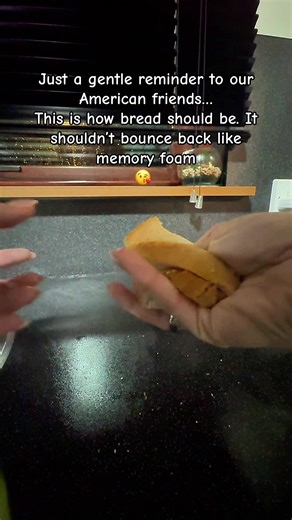 I’ve absolutely destroyed this slice of bread… and it stayed destroyed 🥖😌 (it’s being used by the way not wasted) Meanwhile in America, you can squash bread into a ball and it pops back like memory foam. No shade (okay, maybe a little) but why is your bread so… bouncy? U.K. bread just accepts its fate and that’s how you know it’s real. This isn’t hate it’s curiosity, culture shock and a bit of gluten-based humour 🇬🇧 vs 🇺🇸 Americans, please explain yourselves in the comments 👇😂 #AmericanB
