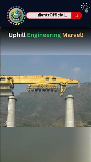 Uphill Engineering Marvel: China's Gantry Builds Bridges on Extreme Slopes