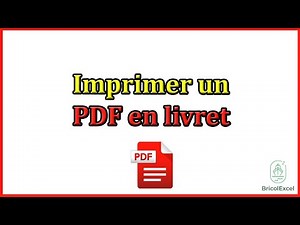 Comment imprimer un pdf en livret