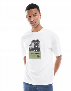 Boss Orange t-shirt with car chest graphic in white | ASOS