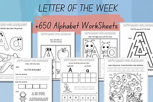 Alphabet Worksheets Printable, Alphabet Busy Book, Letter Practice Handwriting Worksheets, Preschool Curriculum, Toddler Tracing Activities - Etsy