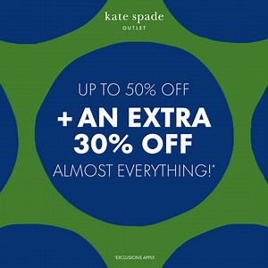 Get an extra 30% off, already up to 50% off. | kate spade new york