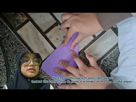 PROCEDURE TEXT (tutorial the make a jumping frog from origami) made by Fairuz Zahira [Mr.D class]