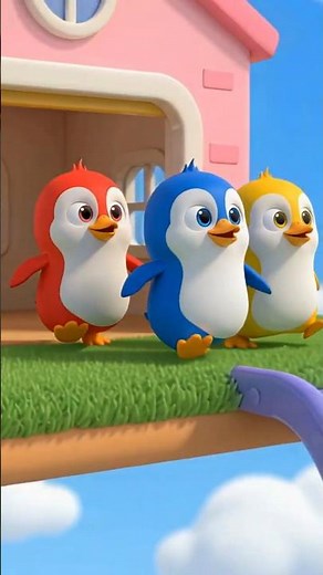 Learn Colors with Penguins | Cartoon Videos #shorts #nurseryrhymes #babysongs