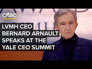 LVMH CEO Bernard Arnault speaks to CNBC's Sara Eisen at the Yale CEO Summit