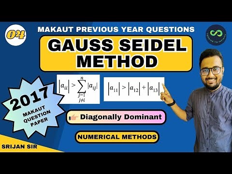 Gauss Seidel Method | Iterative Methods| Solution of System of Linear Equations | Numerical Methods