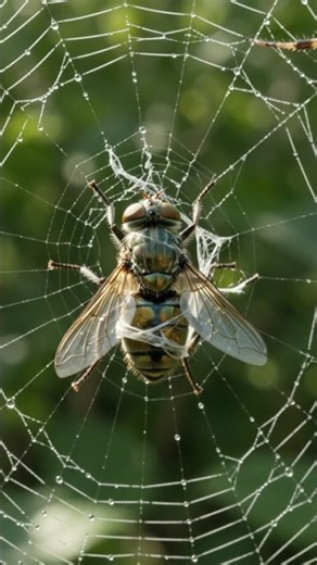 How Does a Spider Web Stop an Insect?