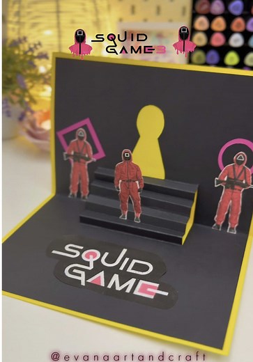 DIY Squid Game Pop Up Invitation Card Tutorial