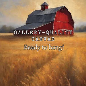 Red Barn Oil Painting, Rustic Farmhouse Landscape Canvas Art, Wheat Field & Sunset Wall Decor, Vintage Country Scene - Etsy Canada