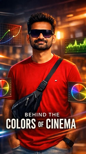 Anish Gupta (: on Instagram: "A colorist in cinema gives the final visual look and mood to a film using colors after editing is done. They fix lighting and skin tones (color correction) and then creatively style the film (color grading) to match the story’s emotion. They make shots from different cameras and lighting setups look consistent. Through colors, they guide audience feelings like tension, warmth, sadness, or excitement. They work closely with the director and DOP to turn the film’s vis