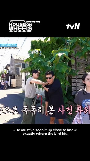 🔸🔺 #HouseonWheelsBeyondtheOcean 🔻🔸⁣ ⁣ So… getting hit by crow poop is lucky… or not? 🐦‍⬛💩⁣ 所以…被烏鴉拉屎是幸運嗎…還是倒楣呢？🐦‍⬛💩⁣ ⁣ Every Friday 23:30 (GMT 8)⁣ ⁣ #tvNAsia #BestKoreanEntertainment #HouseonWheelsBeyondtheOcean #SungDongIl #KimHeeWon #JangNara #GongMyung #小屋漫游日本 #成東日 #金熙元 #張娜拉 #孔明 | tvN (International)
