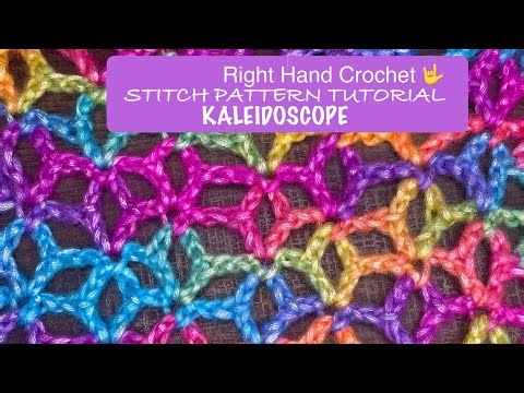 How to Crochet the Kaleidoscope Stitch Pattern (Right Hand Crochet) EASY!!