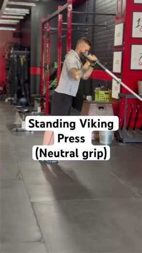 Standing Viking Press (Neutral Grip): Build Shoulder Strength & Stability! 💥 #TrAkAthletics