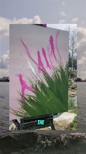 Natural Paintbrush Landscape Art Hack 🌿 #shorts