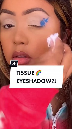 Rainbow Tissue Paper Eyeshadow Tutorial