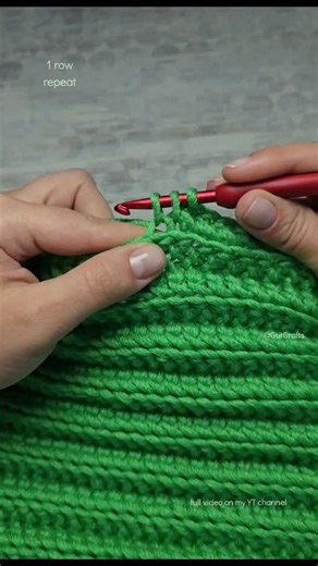 GuTCrafts on Instagram: "BLO 1 Row Repeat Rib Crochet Pattern | Crochet Stitches"