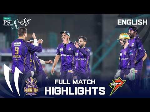 Full Match Highlights | Quetta Gladiators vs Rawalpindiz | English | Match 18 | HBL PSL 11 | MZB1K
