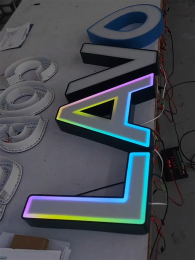 Color Change LED Sign#channelletter #rgblighting #signfactory