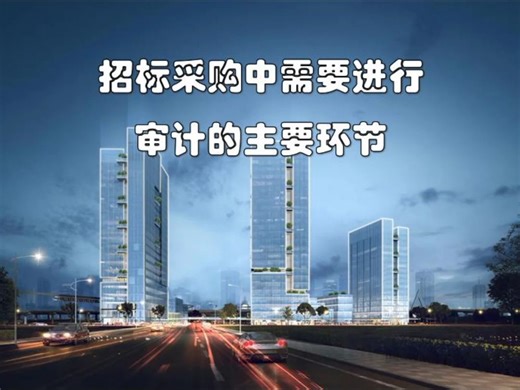 招标采购中需要进行审计的主要环节
