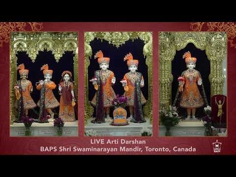 LIVE Sandhya Arti - BAPS Shri Swaminarayan Mandir - Toronto, Canada