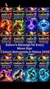 Saturn Retrograde in Pisces 2026 | Part 1:Aries ♈ to Virgo♍|A Message for Every Moon Sign#usashorts