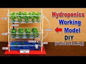 hydroponics working model - vertical farming - science exhibition project - diy - howtofunda