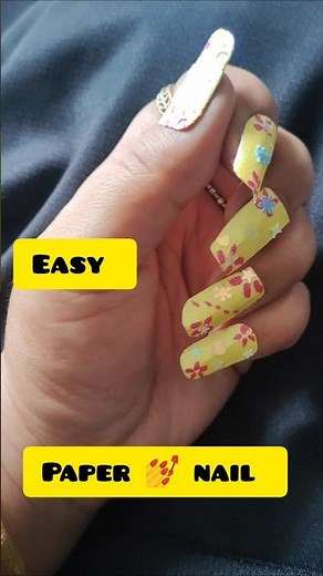 Viral paper nail art|Nail art ideas #diy #nailart #nails #shorts