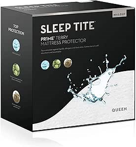 SLEEP TITE non-staining 99.99% Waterproof Mattress Protector - 15-Year U.S. Warranty - Vinyl less - Cot Size