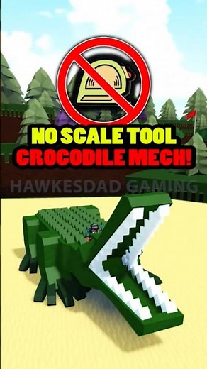 Roblox Build a Boat for Treasure Easy Walking Crocodile Mech! No Scale Tool! #babft #roblox
