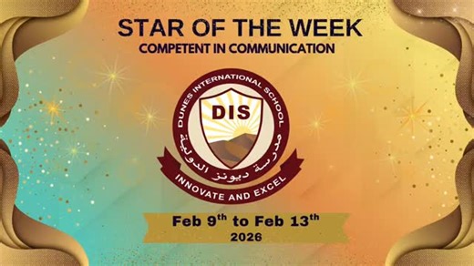 🌟 Star of the Week – Competent Communication 🌟 From KG to Grade 5, we recognize students who display strong communication skills in their everyday learning. This honour is given to learners who express their ideas clearly and confidently, listen attentively, and participate respectfully in classroom discussions and activities ⭐. We appreciate our young communicators for speaking with confidence, using appropriate language, and engaging positively in classroom interactions✨. Well done for shini