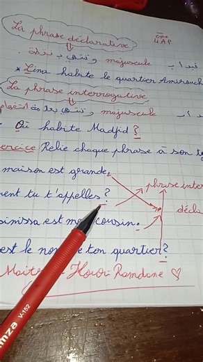 20K views · 1.2K reactions | La phrase déclarative La phrase interrogative 4 ème année primaire | Maitresse Houri Ramdane | Facebook