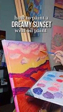 how to paint a dreamy sunset with oil paints 🎨 🖌