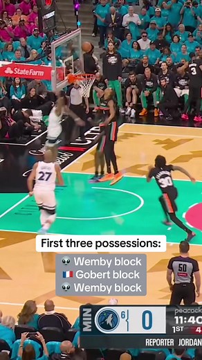 Wemby & Gobert Block Party Starts Game 1!
