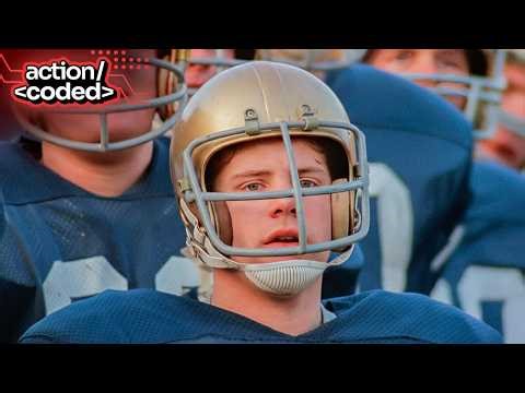 rudy (1993) - the notre dame stadium erupts in a massive chant for rudy during the final minutes