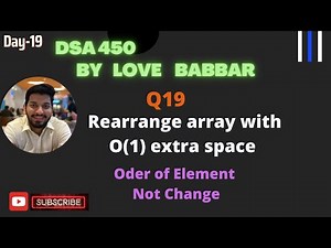 Rearrange array in alternating positive & negative items with O(1) extra space || Q19 DSA 450 | O(1)