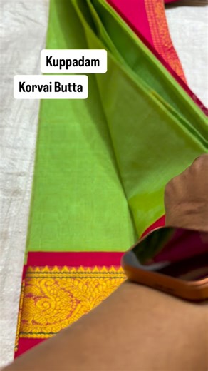Saree Story With Shanmuga Priya on Instagram: "Search Code : VC039 | Rs 5999 | Pure Kuppadam Korvai Silk Cotton Handloom @ Weaver Price For WhatsApp booking: 8939402536 EMI Option is activated in website 😍👍🏻"