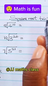 5.6K views · 83 reactions | Square root faster using this method. #mathtricks | JJ maths class | Facebook