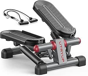 Sunny Health & Fitness Mini Steppers for Exercise at Home, Stair Step Workout Machine, Full Body Cardio Equipment, with Optional Free SunnyFit App Connection and Resistance Band