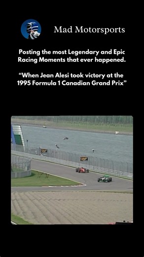 The 1995 Formula 1 Canadian Grand Prix marked a historic moment as Jean Alesi secured victory at Circuit Gilles Villeneuve. 🖤🔥 The race was held in Montreal on a semi-street circuit known for its long straights, heavy braking zones, and close proximity to the walls. As part of the 1995 Formula 1 season, the event featured a competitive field, with drivers such as Michael Schumacher and Damon Hill initially leading the race. Throughout the early stages, Schumacher controlled the pace at the fro