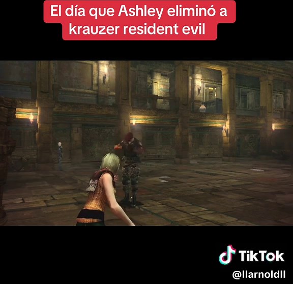 Ashley elimina a Krauser en Resident Evil 4